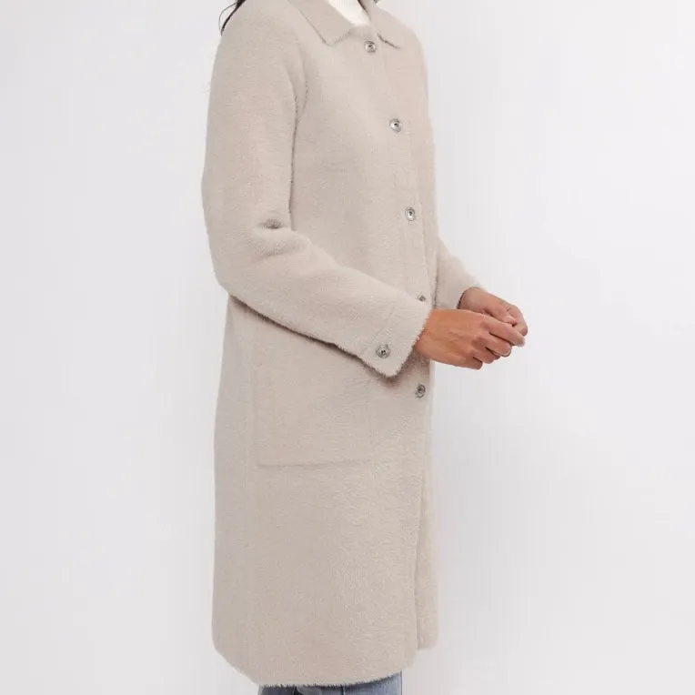 Rino & Pelle Elda Long Cardigan/Jacket Stone