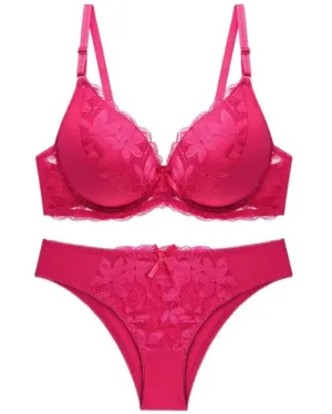 Rose Breathable Push Up - Bra Set