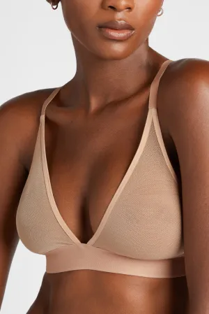 Sieve Triangle Bra in Buff