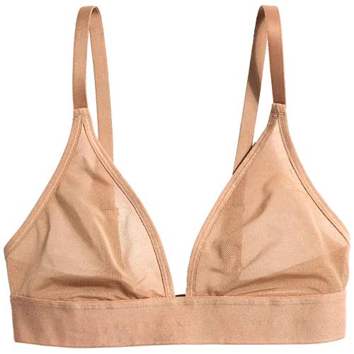 Sieve Triangle Bra in Buff