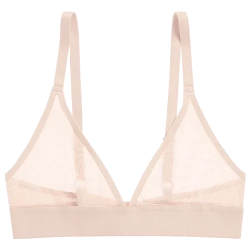 Sieve Triangle Bra in Peach