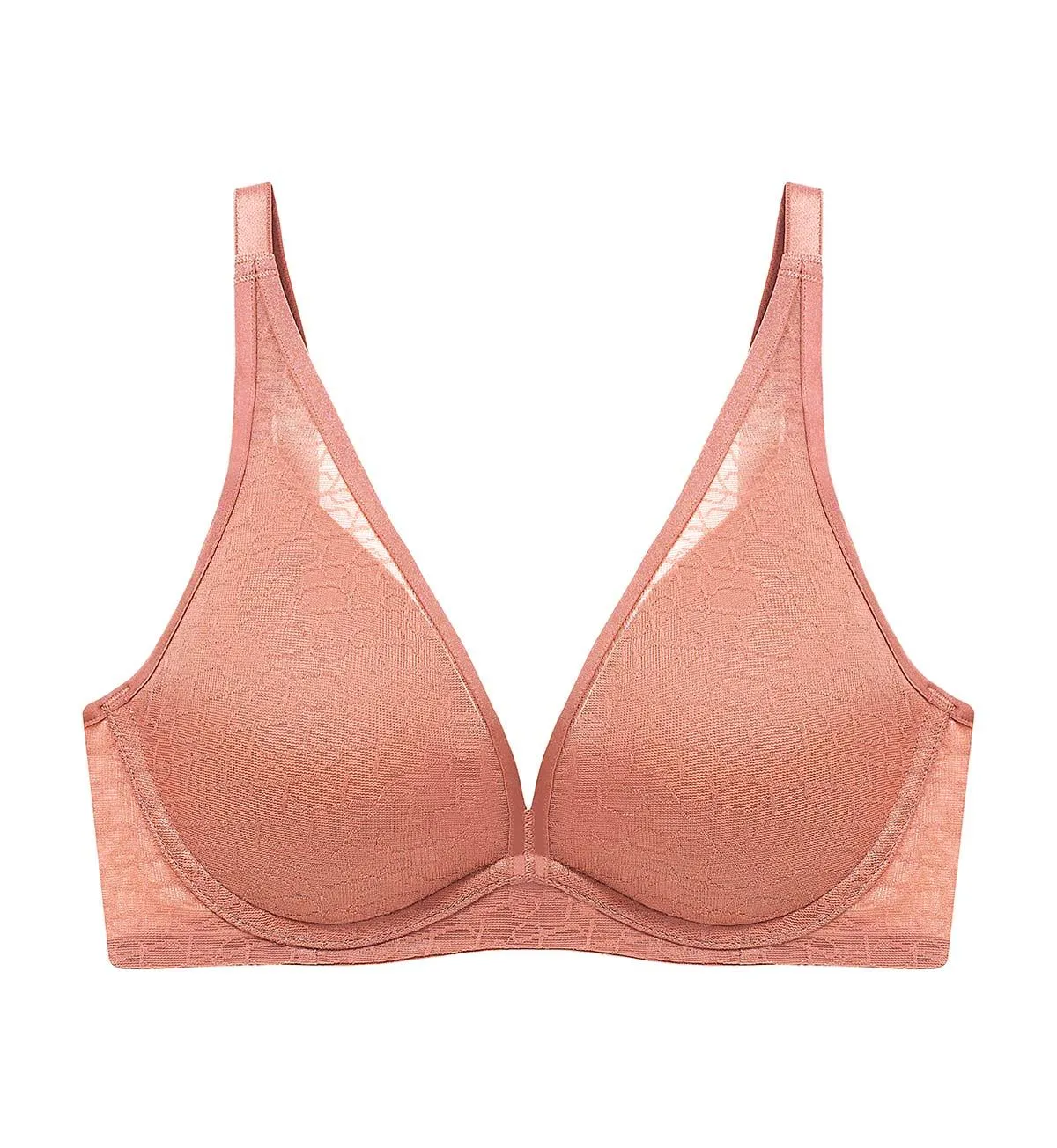 SIGNATURE SHEER NON WIRED PUSH UP DEEP V BRA