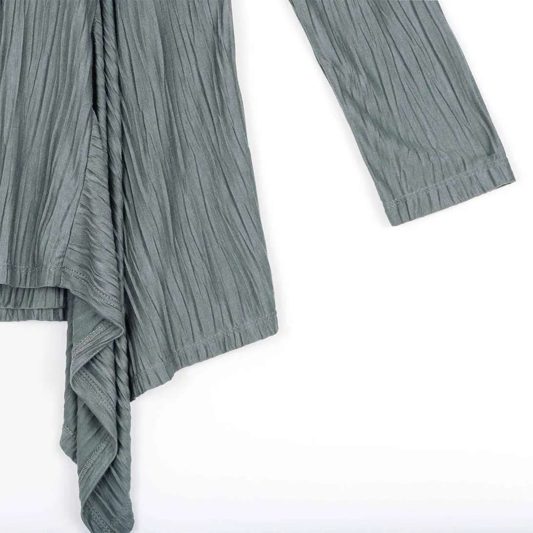 Soft Pleat Knit - Cardigan & Tank Twinset - Olive - Final Sale!