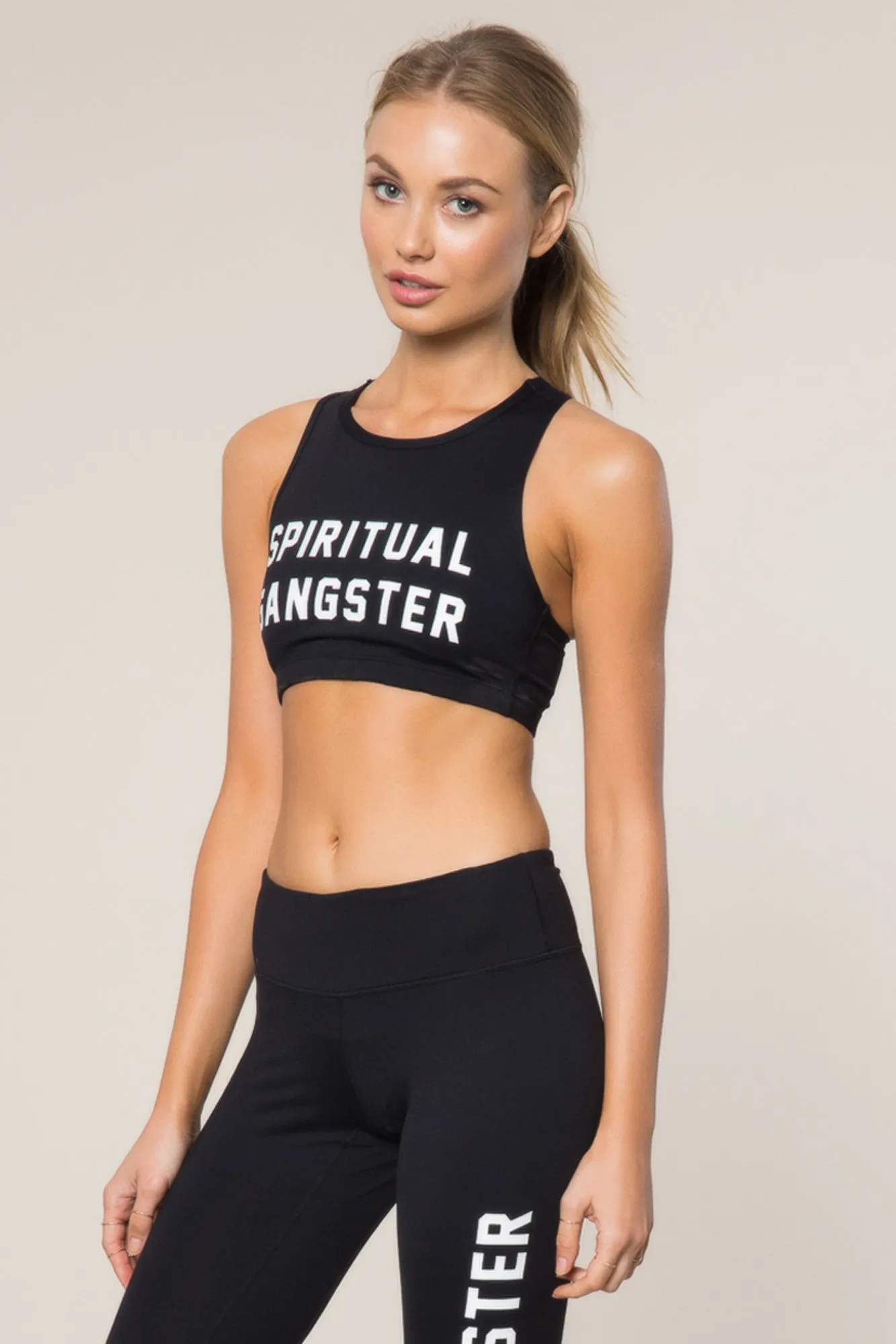 Spiritual Gangster Collegiate High Neck Sports Bra