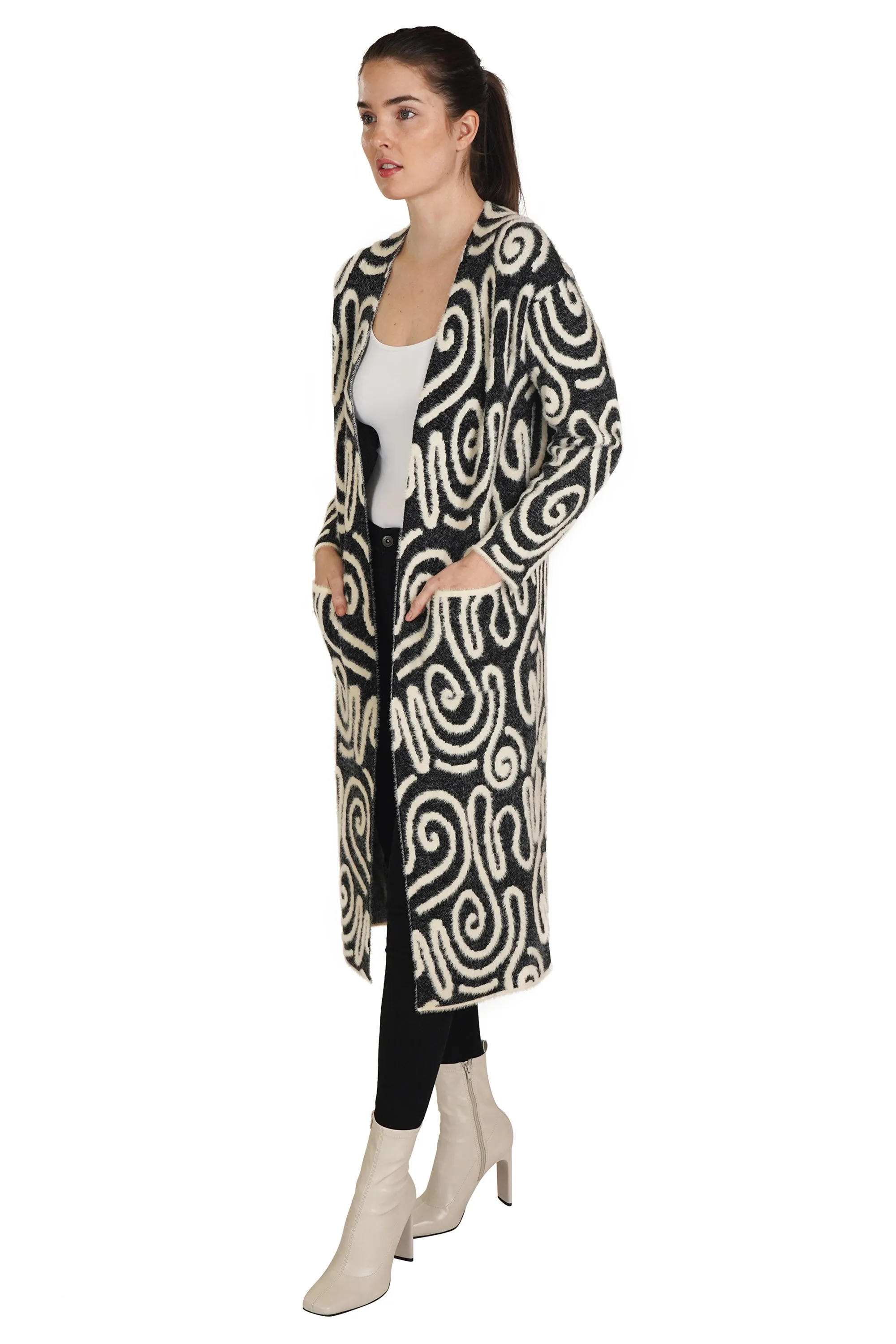 Swirl Long Cardigan