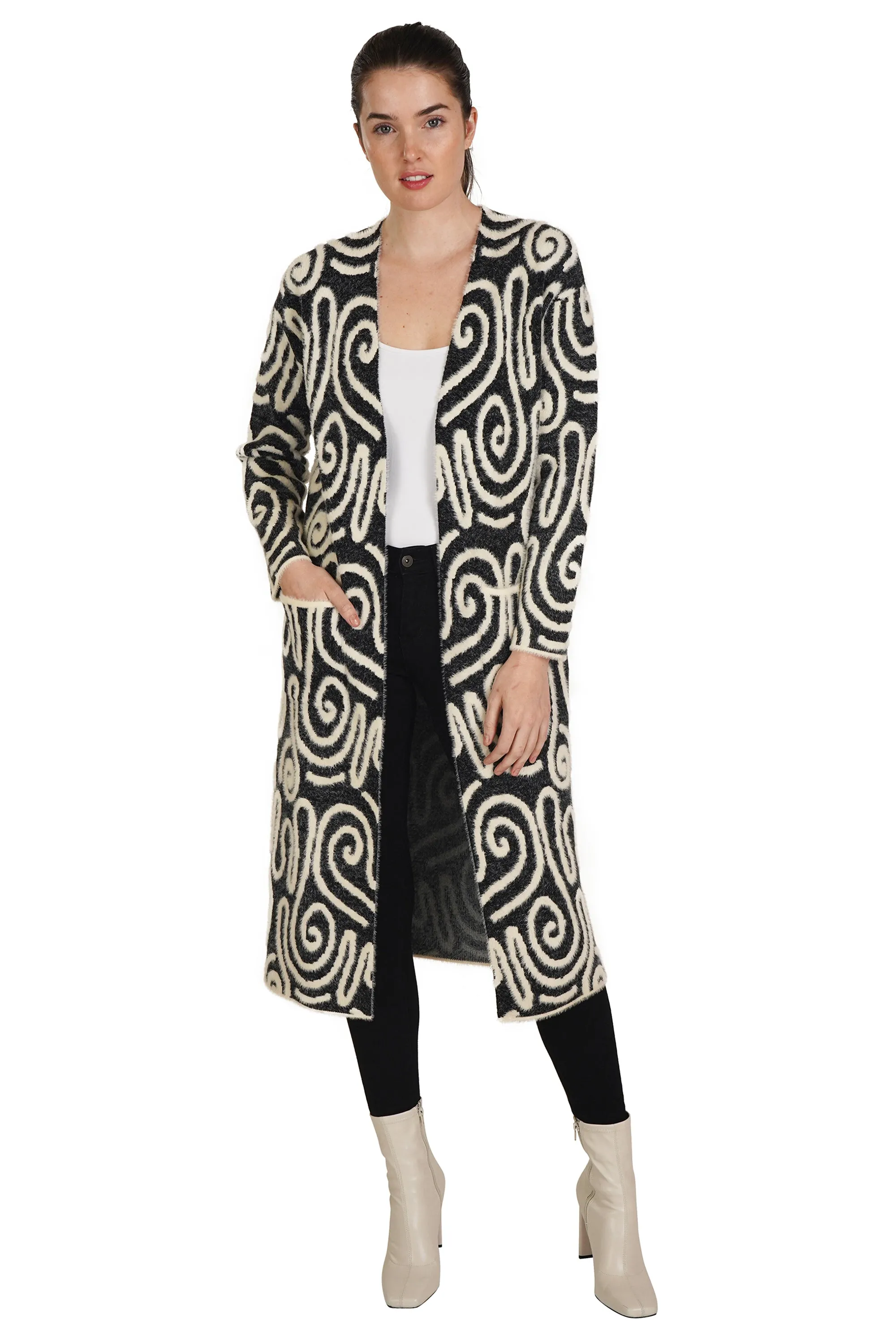 Swirl Long Cardigan