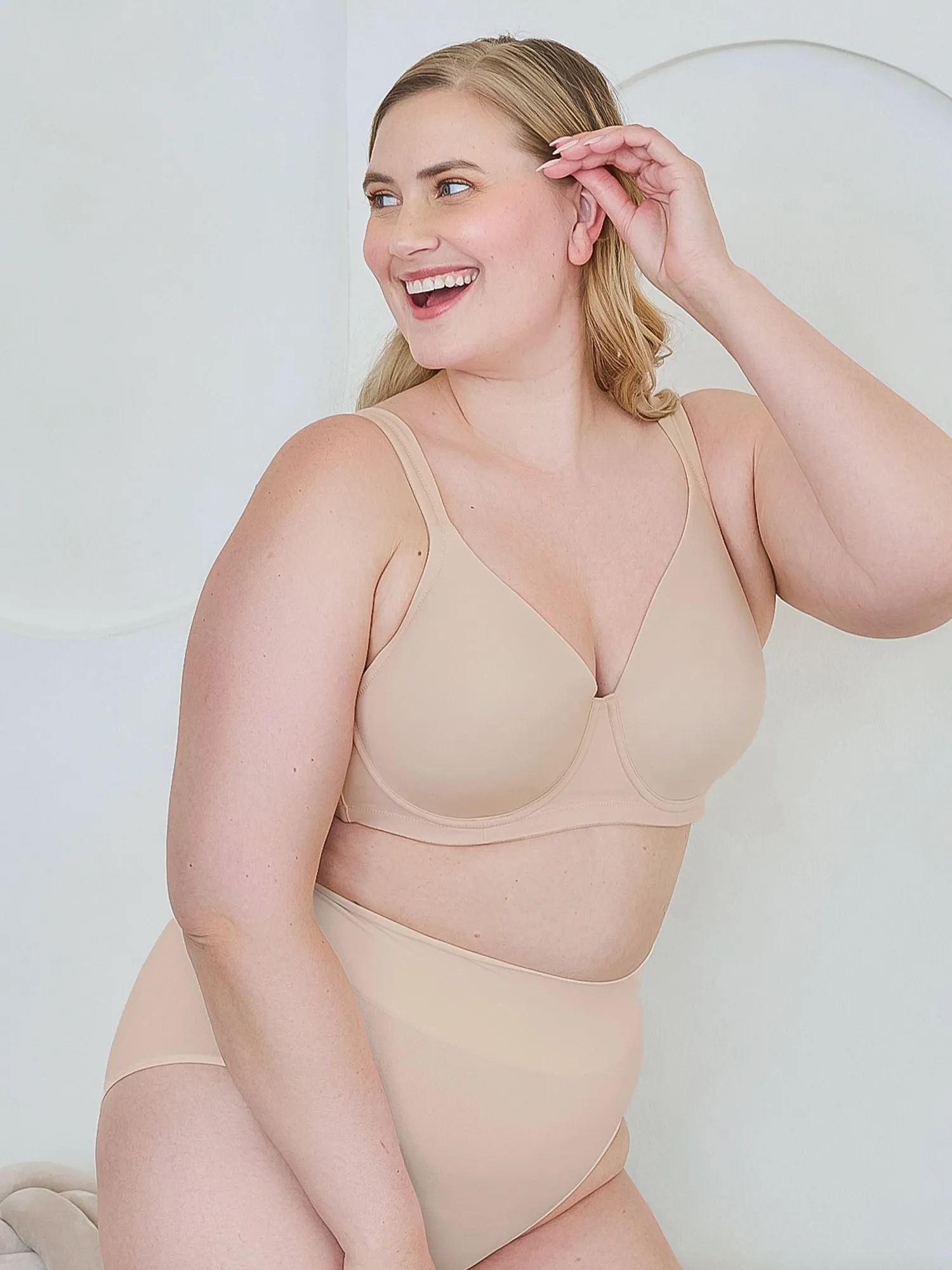 The Brigitte Full Coverage - Padded Wirefree T-Shirt Bra