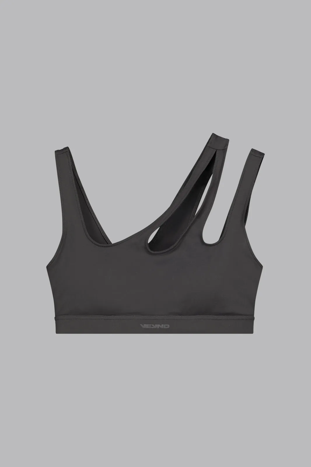 V_SCULPT® ASYMMETRIC SPORTS BRA - Dark Gray