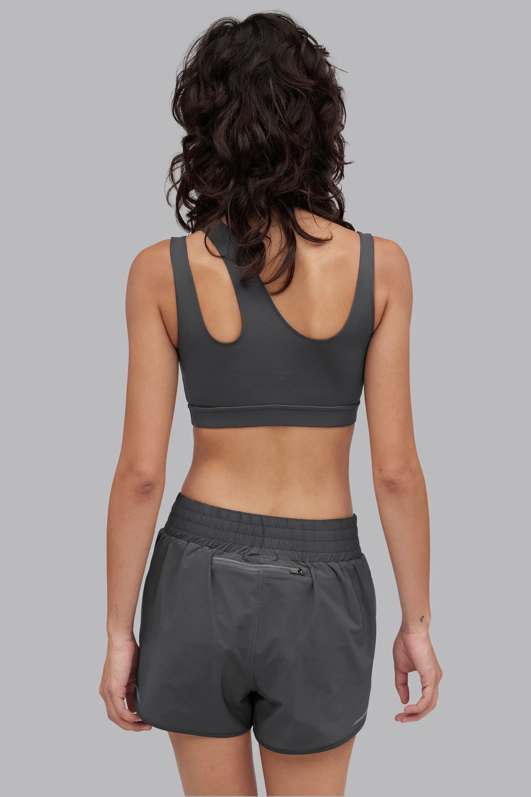 V_SCULPT® ASYMMETRIC SPORTS BRA - Dark Gray