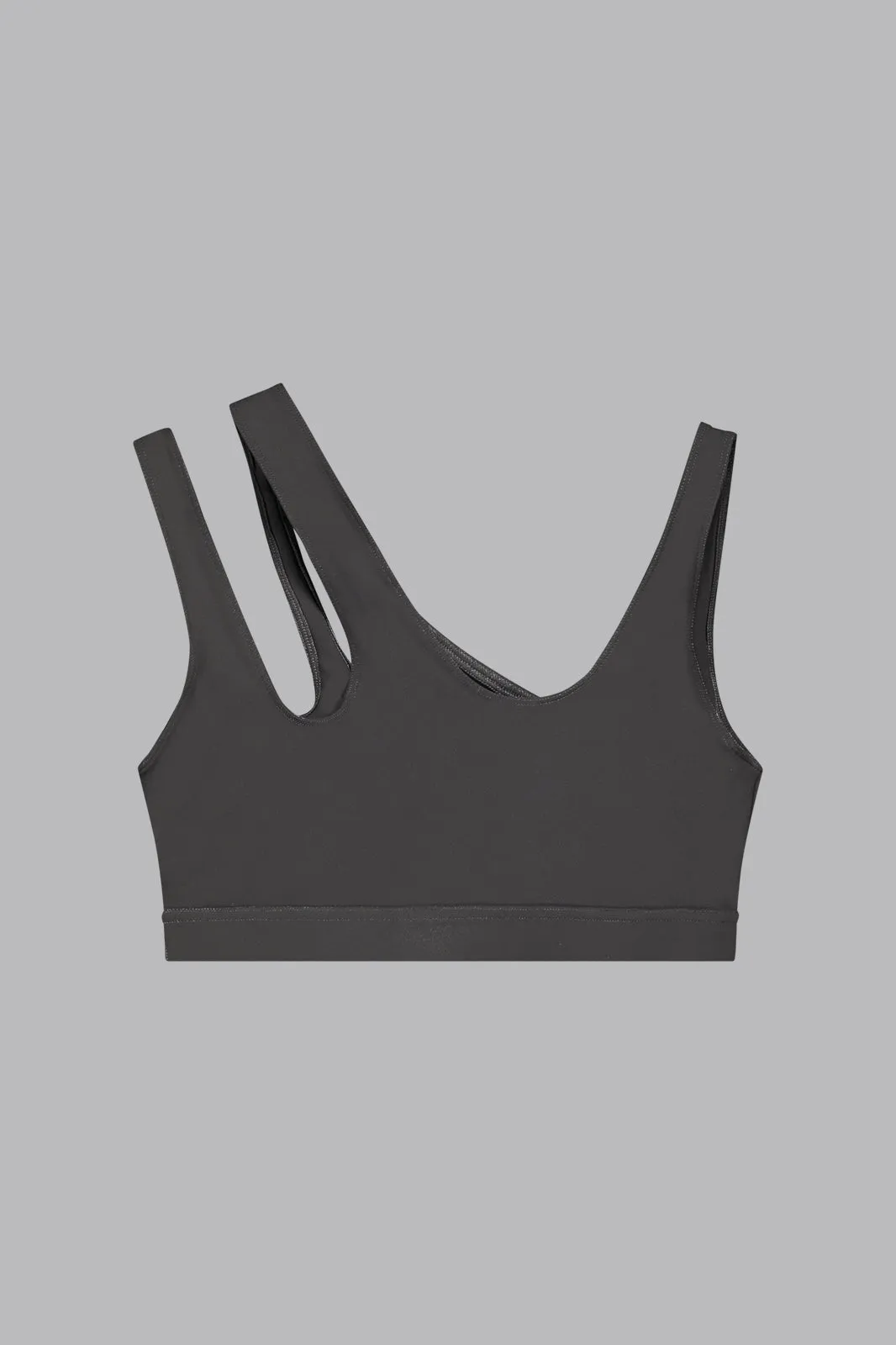 V_SCULPT® ASYMMETRIC SPORTS BRA - Dark Gray