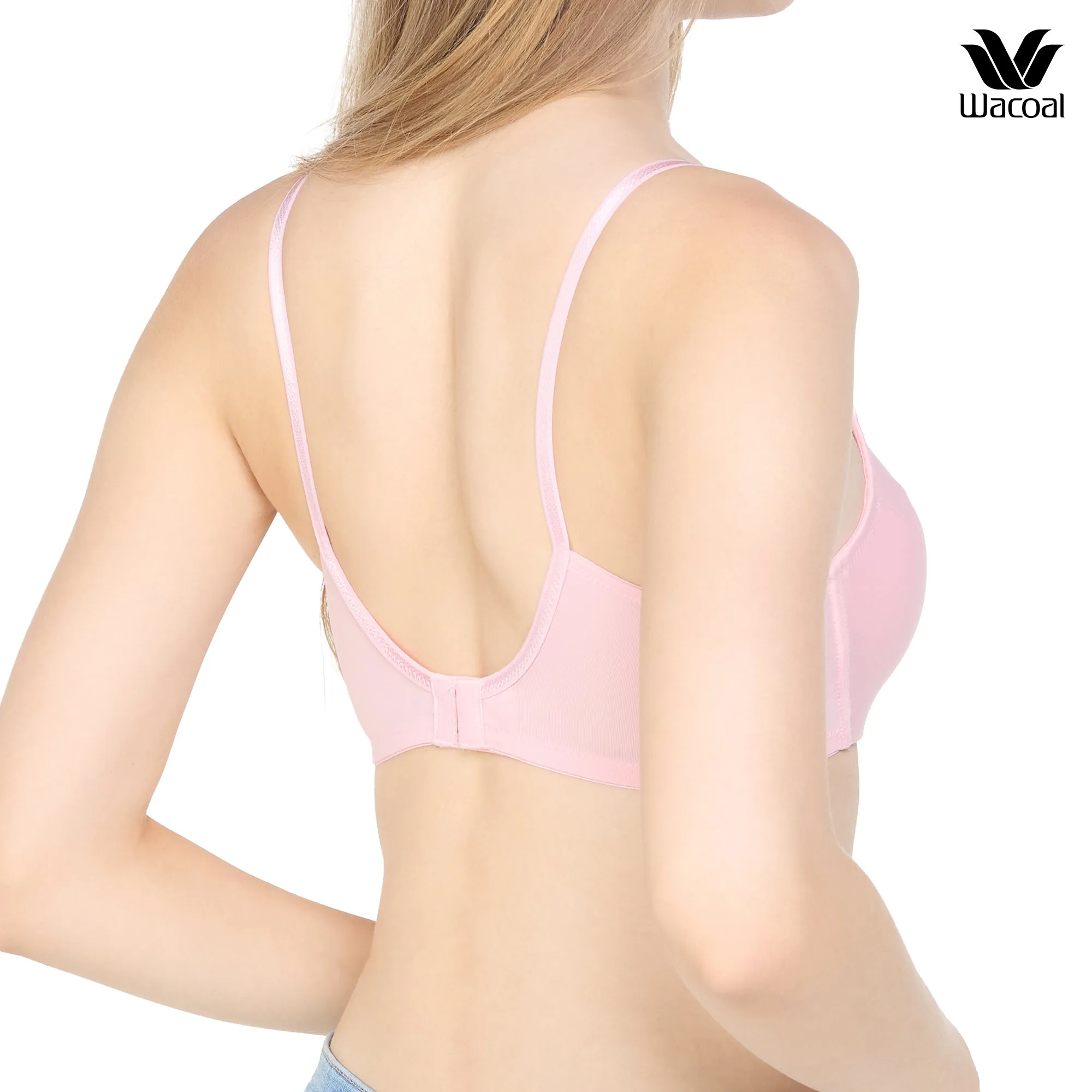 Wacoal Surprise Comfort Bra บราไร้โครง ฟองน้ำบาง 8 มิล นุ่มสบาย รุ่น WB3X96 สีโอรส (LP)