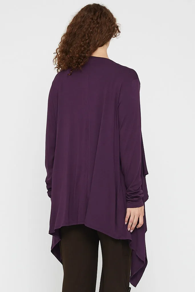 Waterfall Cardigan - Plum