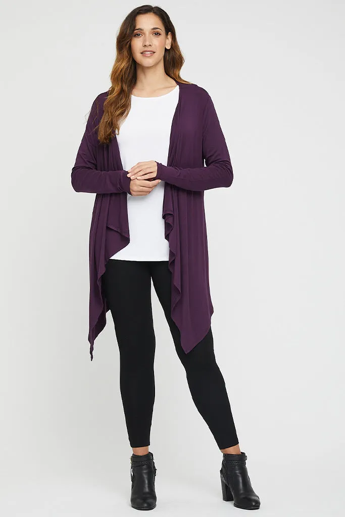 Waterfall Cardigan - Plum