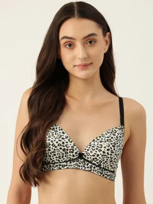 Women's Printed Lightly Padded Plunge Bra | BRA-8017-1 |